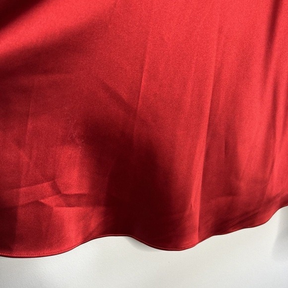 De Laru Red Satin Midi Dress Vtg Spaghetti Straps Y2K Womens 5/6 Deadstock *Read - Picture 11 of 16